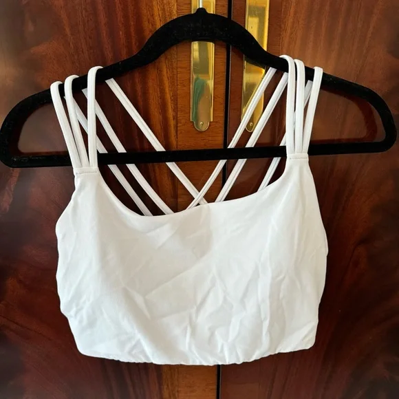 Athleta White Sports Bra - Medium - Picture 3 of 8